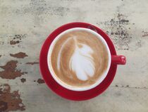 Cappuccino Tasse ROT by Doreen Trittel
