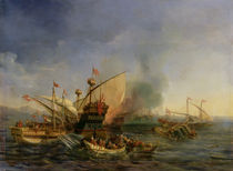 Naval Battle of Episkopi in 1323 von Auguste Etienne Francois Mayer