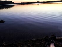 Herrlicher Sonnenuntergang am Steinberger See von Xenia Wilk