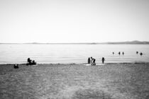 black and white landscape, trasimeno - italy. 