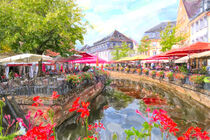 Saarburg mit der Altstadt und Fluss (Deutschland) von havelmomente