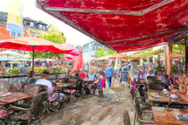 Altstadt mit Restaurant in Saarburg (Deutschland) von havelmomente