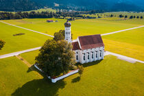Aerial view of church near Schwangau von raphotography88