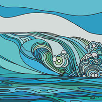 Stylized wave #2 von Karen Hermans