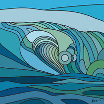 Stylized wave #5 von Karen Hermans