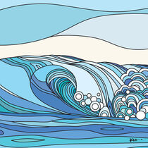 Stylized wave #9 von Karen Hermans