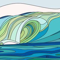 Stylized wave #10 von Karen Hermans