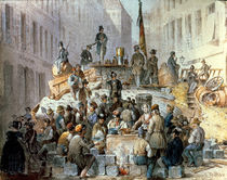 Barricades in Marzstrasse von Edouard Ritter