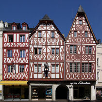 Fachwerkhäuser am Hauptmarkt in Trier von Berthold Werner