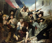 Scene of the 1830 Revolution  by Philibert Rouviere