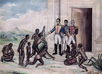 Liberation of Slaves by Simon Bolivar  von Fernandez Luis Cancino