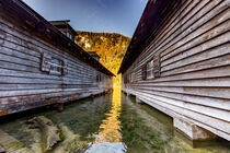 Bootshäuser am Königssee von Dirk Rüter