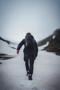 Wanderer in Schneelandschaft von Paul Simon