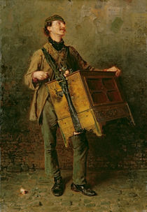 The Hurdy-Gurdy Man by Ludwig Knaus