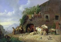 Italian Village Forge  by Heinrich Burkel