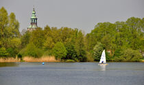 Marktkirche mit Vechtesee von Heinz Munk