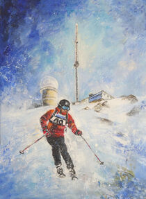 Skiing Down The Pic Du Midi von Miki de Goodaboom