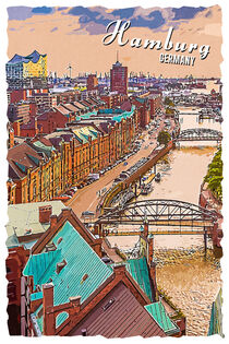 Hamburg im Vintage Style von printedartings