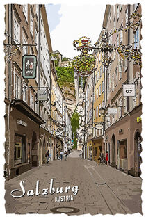 Salzburg im Vintage Style by printedartings