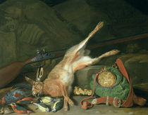 Still Life of a Hare with Hunting Equipment  by Hieronymus the Elder Galle