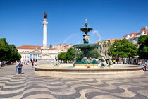 Lissabon: der Praça de D. Pedro IV  by Berthold Werner