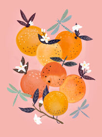 Seven Oranges and three Dragonflies by Elisandra Sevenstar