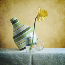Striped Green Vase and Narcussus * Gestreifte grüne Vase und Narzisse 3(9) von Nikolay Panov