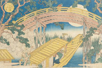 Fan Bridge by Moonlight von Yashima Gakutei