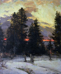 Sunset over a Winter Landscape von Abram Efimovich Arkhipov