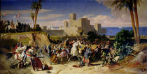 The Taking of Beirut by the Crusaders in 1197 von Alexandre-Jean-Baptiste Hesse