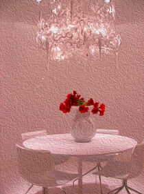 White table_pink version von Myungja Anna Koh