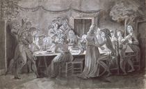 An Evening Wedding Meal  by Jacques Bertaux