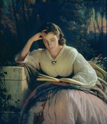 Reading  by Ivan Nikolaevich Kramskoy