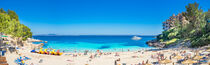 Panorama of beautiful beach Cala Comtessa on Majorca island, Spain by Alex Winter