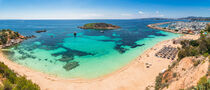 Panorama of beach Platja de Portals Nous, Cala Bendinat on Mallorca, Spain Mediterranean Sea by Alex Winter