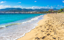 Sand beach in Palma de Majorca, Mediterranean Sea, Spain by Alex Winter