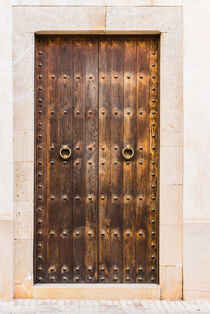 Rustic brown wooden front door house entrance by Alex Winter