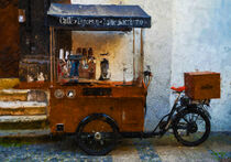 Mobiler Kaffee Stand. Kaffeemobil gemalt. by havelmomente