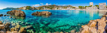 Majorca , panorama view of beautiful coastline in Peguera, beach of Platja Palmira, Spain by Alex Winter