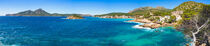 Mallorca island, idyllic panorama view of seaside landscape at the coast of Sant Elm, Mediterranean Sea Spain by Alex Winter