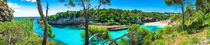 Spain, Majorca island, panorama of bay of Cala Llombards beach, Mediterranean Sea by Alex Winter