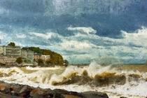 Sturm auf der Ostsee vor Insel Rügen. Sassnitz. Gemalt. von havelmomente