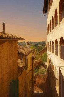 Eine malerische Gasse in Siena. Digital Art