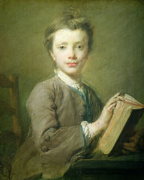 A Boy with a Book von Jean-Baptiste Perroneau