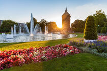 Friedrichsplatz mit dem Wasserturm in Mannheim by dieterich-fotografie