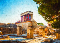 Tempel von Knossos aus Insel Kreta. Gemalt. von havelmomente