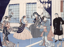 The salon of a house of foreign merchants at Yokohama by Utagawa Sadahide