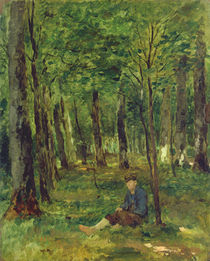 Young Farmer sitting in the Forest by Thomas Ludwig Herbst