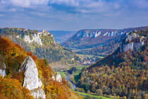 Schloss Werenwag, Naturpark Obere Donau, Schwäbische Alb, Baden-Württemberg, Deutschland von Walter G. Allgöwer