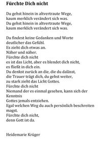 Fürchte dich nicht by Heidemarie Krüger